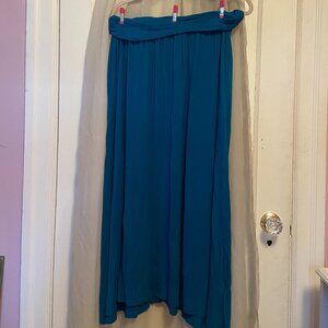 Isaac Liev teal maxi skirt, size large